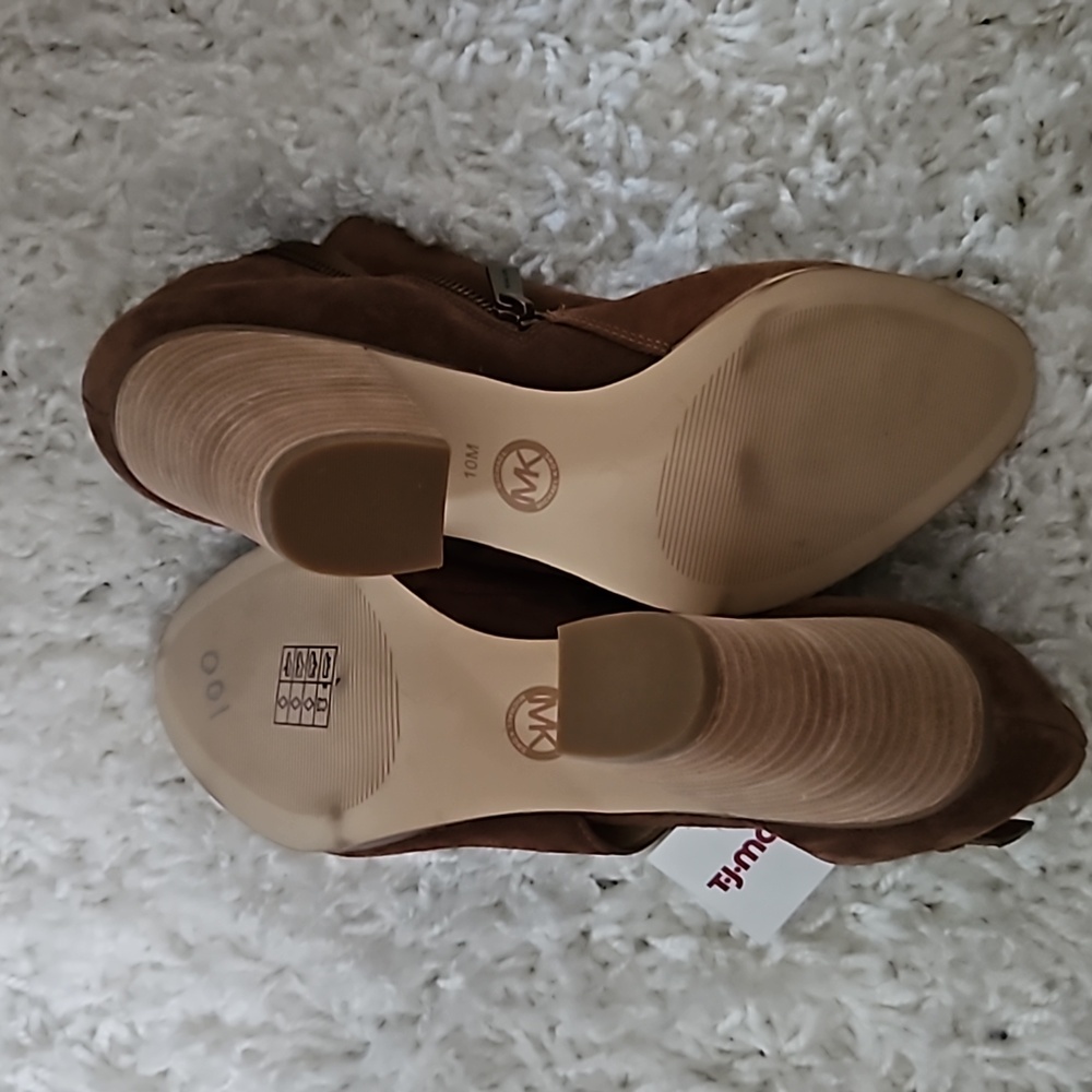 NEW Michael Michael Kors Adams Bootie Suede Brown Size 10 - Picture 7 of 8